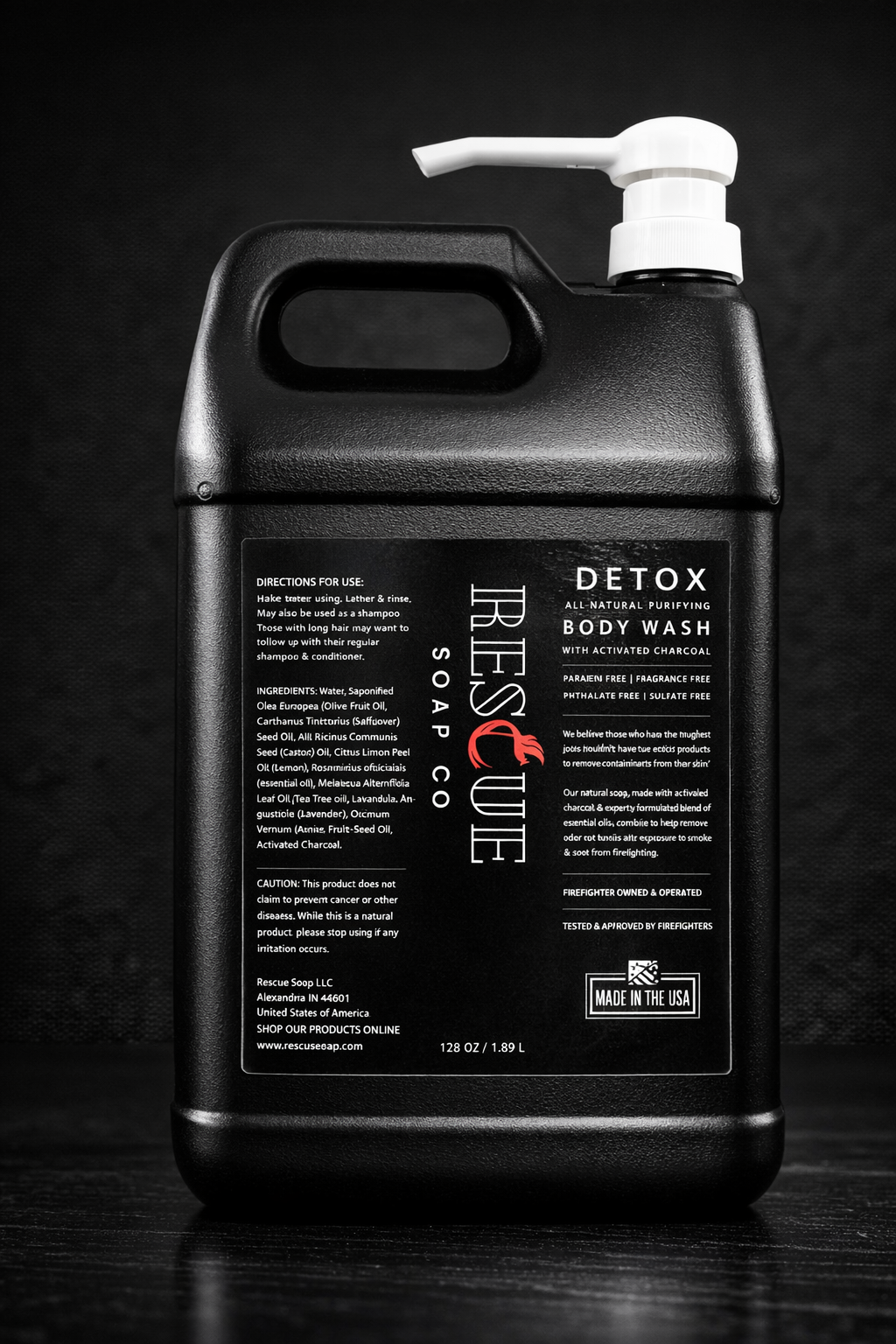 Rescue Soap | Firefighter Decon Body Wash | Removes Smoke & Carcinogens | Gallon Jug with Pump